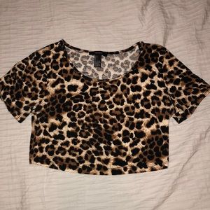 Leopard Print Crop Top